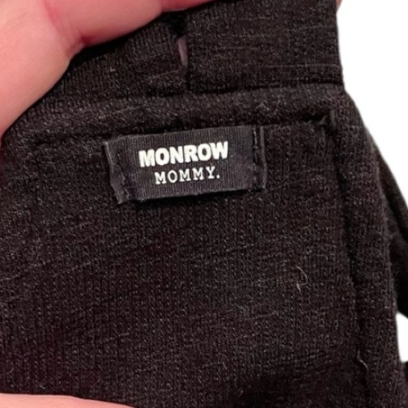 Monrow Mommy Maternity Tie Front Overalls
Jumpsuit with Patch Pocket Small Black - Picture 12 of 14